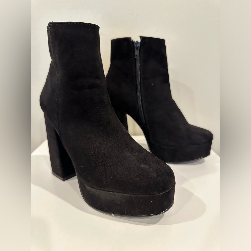 Black Platform Ankle Boots